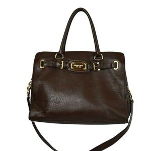 Michael Kors Hamilton Tote Satchel Dark Choc Brown